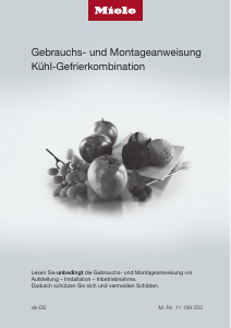 Bedienungsanleitung Miele KFN 29133 D ws Kühl-gefrierkombination