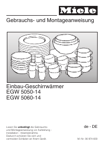 Bedienungsanleitung Miele EGW 5060-14 Wärmeschublade