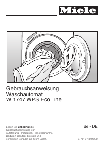 Bedienungsanleitung Miele W 1747 WPS Eco Line Waschmaschine