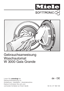Bedienungsanleitung Miele W 3000 Gala Grande Waschmaschine