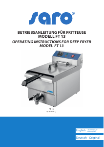 Manual Saro FT 13 Deep Fryer