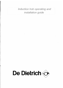 Handleiding De Dietrich DTI107JE1 Kookplaat