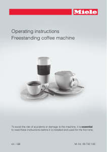 Manual Miele CM 6100 Coffee Machine