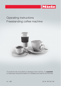 Manual Miele CM 6300 Coffee Machine