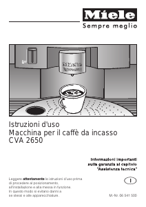 Manuale Miele CVA 2650 Macchina da caffè