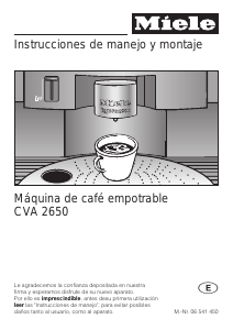 Manual de uso Miele CVA 2650 Máquina de café