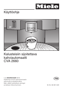 Käyttöohje Miele CVA 2650 Kahvikone