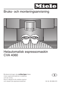 Bruksanvisning Miele CVA 4060 ALU Kaffebryggare