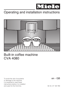 Handleiding Miele CVA 4080 EDST Koffiezetapparaat