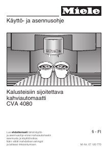 Käyttöohje Miele CVA 4080 EDST Kahvikone