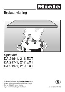 Bruksanvisning Miele DA 216-1 Köksfläkt