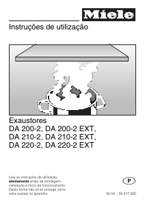 Manual Miele DA 220-2 Exaustor