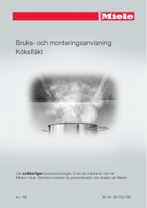 Bruksanvisning Miele DA 2250 EXT Köksfläkt