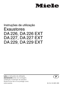 Manual Miele DA 226 Exaustor