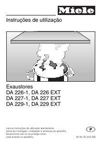 Manual Miele DA 226-1 Exaustor