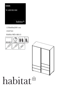 사용 설명서 Habitat Hana 옷장