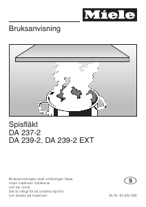 Bruksanvisning Miele DA 237-2 Köksfläkt