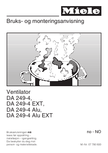 Bruksanvisning Miele DA 249 Kjøkkenvifte