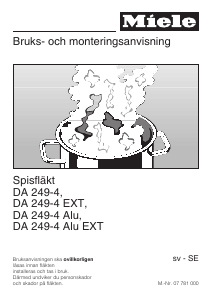 Bruksanvisning Miele DA 249 Köksfläkt