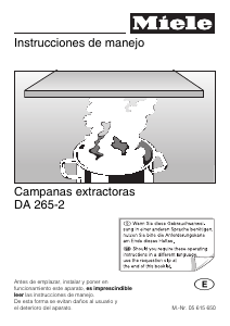 Manual de uso Miele DA 265-2 Campana extractora