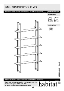 Manual Habitat Loki Bookcase