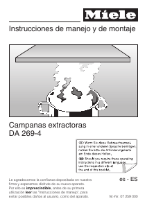 Manual de uso Miele DA 269-4 Campana extractora