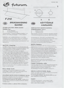 Brugsanvisning Futurum F210 Emhætte