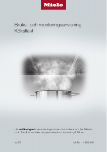 Bruksanvisning Miele DA 2906 EXT Köksfläkt