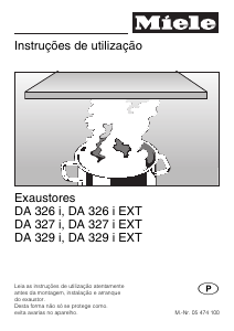 Manual Miele DA 326 i Exaustor