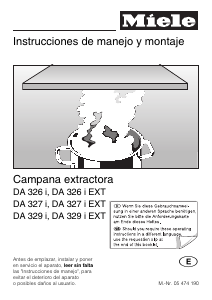 Manual de uso Miele DA 326 i Campana extractora