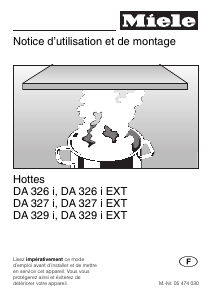 Mode d’emploi Miele DA 326 i Hotte aspirante