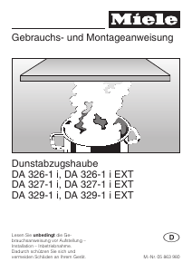 Bedienungsanleitung Miele DA 326-1 i Dunstabzugshaube