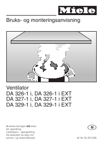 Bruksanvisning Miele DA 326-1 i Kjøkkenvifte