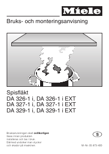 Bruksanvisning Miele DA 326-1 i Köksfläkt