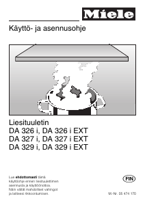 Käyttöohje Miele DA 329 i Liesituuletin