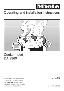 Manual Miele DA 3360 Cooker Hood
