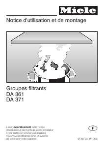 Mode d’emploi Miele DA 361 Hotte aspirante