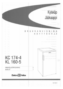 Bruksanvisning ElektroHelios KC160-5 Kylskåp