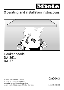 Manual Miele DA 371 Cooker Hood