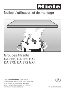 Mode d’emploi Miele DA 372 Hotte aspirante