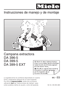 Manual de uso Miele DA 399-5 Campana extractora