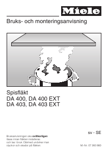 Bruksanvisning Miele DA 403 EXT Köksfläkt