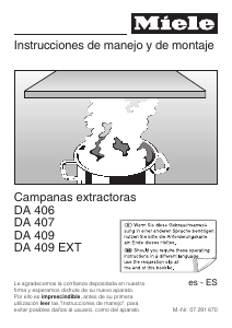 Manual de uso Miele DA 406 Campana extractora