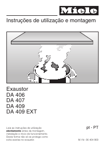 Manual Miele DA 407 Exaustor