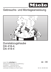 Bedienungsanleitung Miele DA 416 Dunstabzugshaube