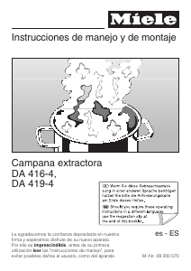 Manual de uso Miele DA 416-4 Campana extractora