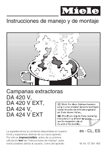 Manual de uso Miele DA 420 V Campana extractora