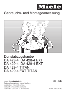 Bedienungsanleitung Miele DA 428-4 EXT Dunstabzugshaube