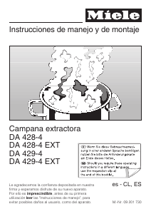 Manual de uso Miele DA 429 Campana extractora