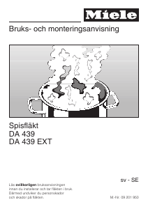 Bruksanvisning Miele DA 439 EXT Köksfläkt